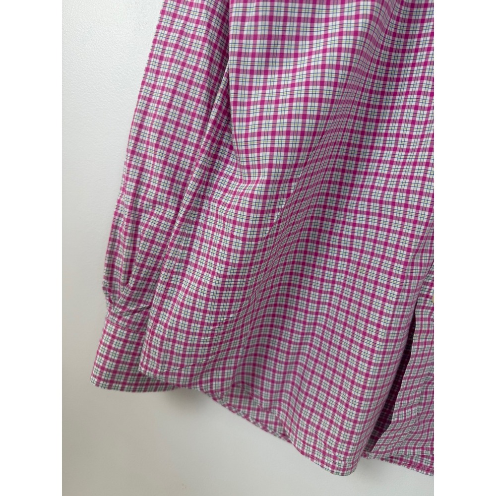 READ Ralph Lauren Mens Pony Pink Plaid Button Down Shirt Long Sleeve Top M - Picture 8 of 15